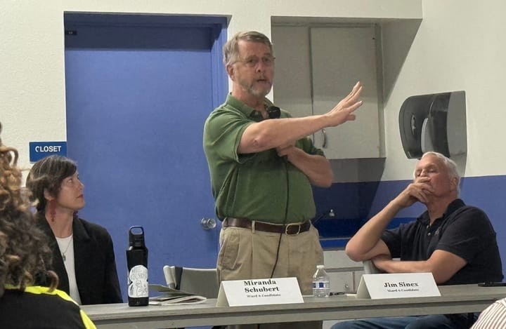 Sinex campaigns in Ward 6 on fairness, election reform