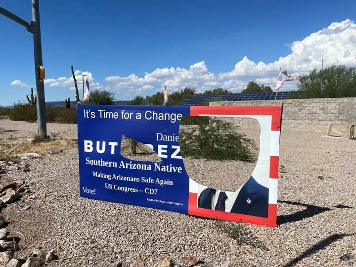 Butierez signs vandalized, stolen as political tensions rise